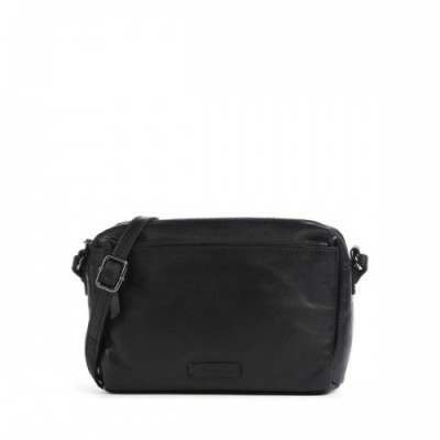 Jack Kinsky Nassau 1 Crossbody bag grained leather black