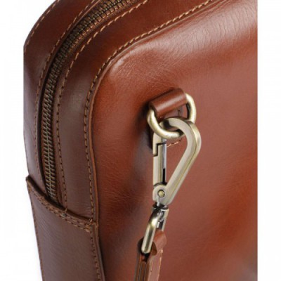 Bugatti Remo Crossbody bag fine grain cow leather cognac