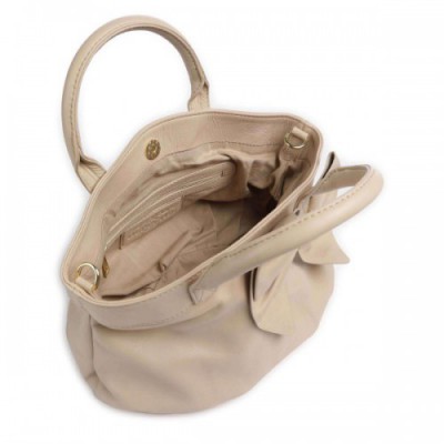 Depeche Girlhood Handbag sheepskin leather beige