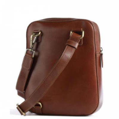 Bugatti Remo Crossbody bag fine grain cow leather cognac