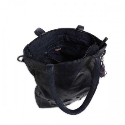 Taschendieb Wien Versöhnungsstraße 1 Tote bag grained cow leather navy