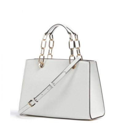 Michael Kors Cynthia Handbag fine grain cow leather white