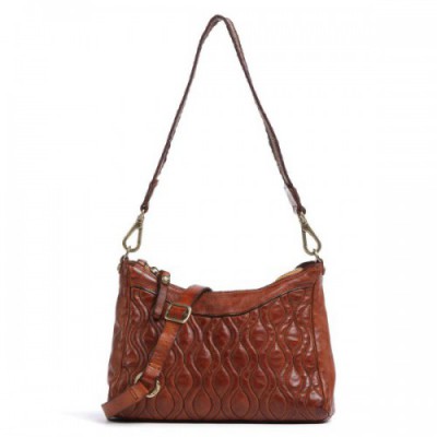 Campomaggi Shoulder bag grained cow leather cognac