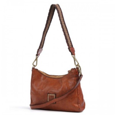Campomaggi Shoulder bag grained cow leather cognac