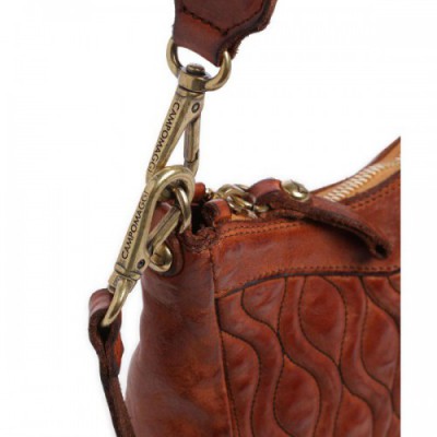 Campomaggi Shoulder bag grained cow leather cognac