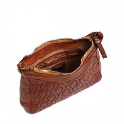 Campomaggi Shoulder bag grained cow leather cognac