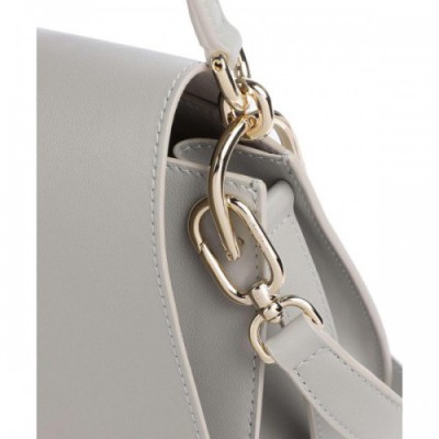 Furla Flow L Shoulder bag fine grain leather grey
