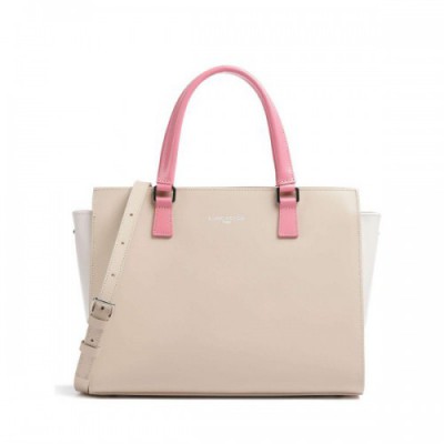 Lancaster Smooth Handbag cow leather beige