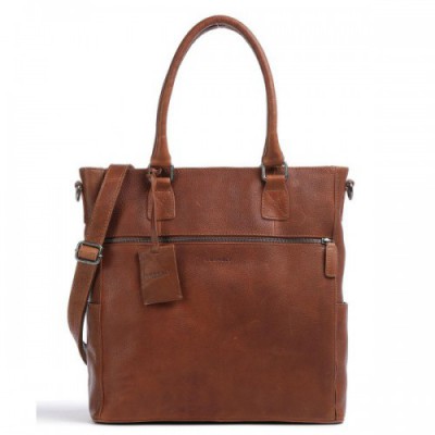 Burkely Antique Avery Tote bag 13″ grained leather brown