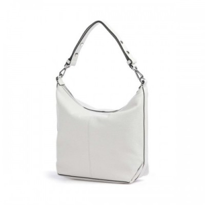 Liebeskind Paris 4 Small Pebble M Hobo bag grained cow leather white