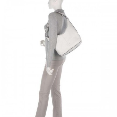 Liebeskind Paris 4 Small Pebble M Hobo bag grained cow leather white