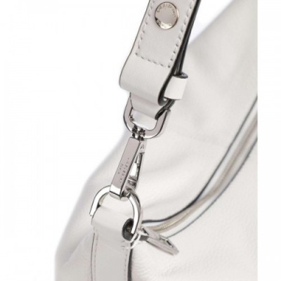 Liebeskind Paris 4 Small Pebble M Hobo bag grained cow leather white